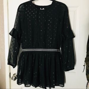 Epic Threads Girls Black Polka Dot Party Dress XL